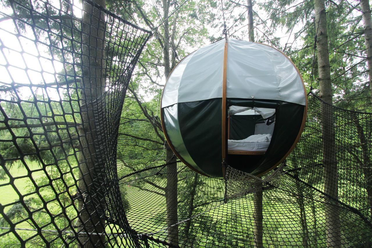 Bed and Breakfast Insolite Dans Les Arbres Les Ormes, Epiniac Exterior foto